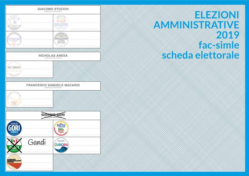 Fac-simle scheda elettorale